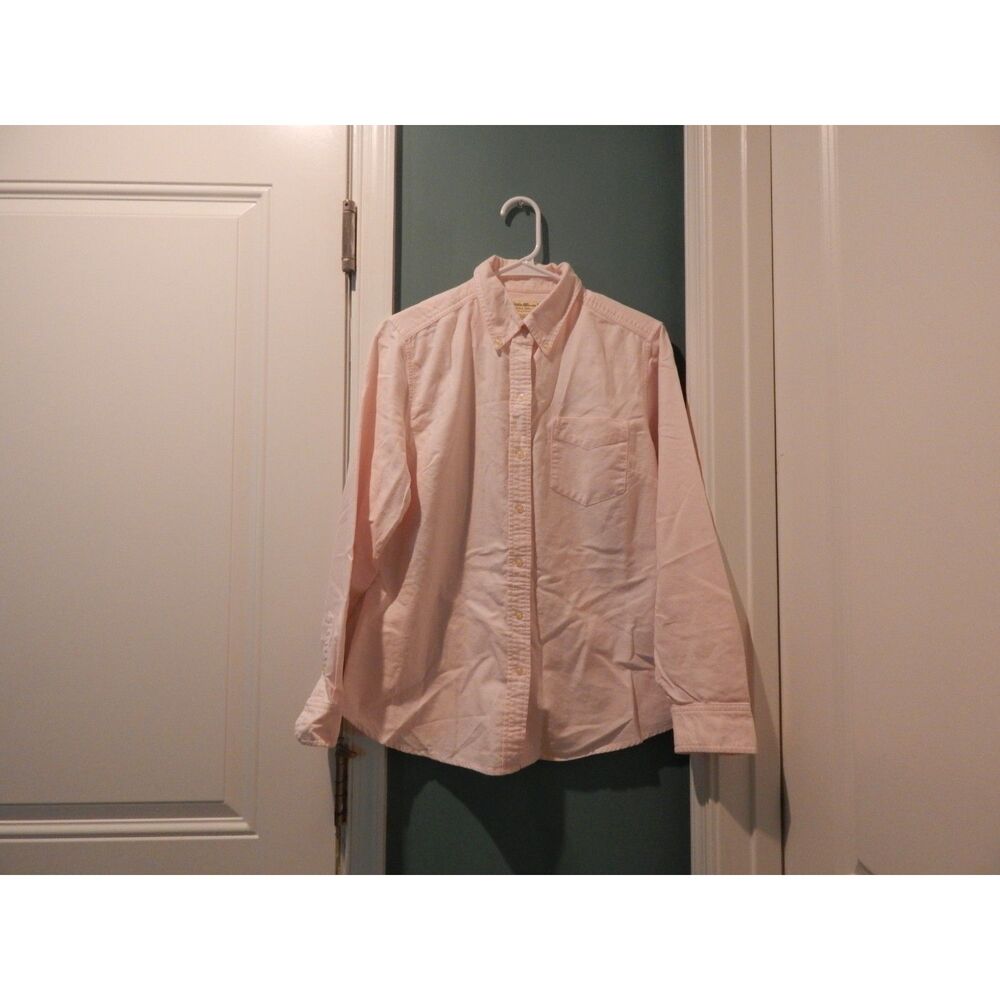 Eddie Bauer Women’s Small Light Pink 100% Cotton Long Sleeve Button Up Shirt
